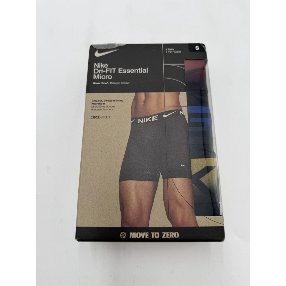 3 PACK Nike Men's Size Small Essential Micro Dri-FIT Boxer Briefs KE1157-040 New